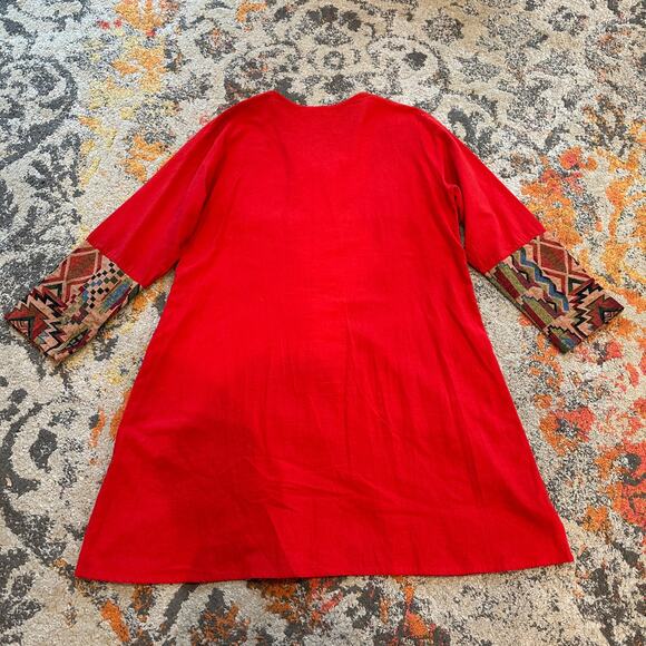 VTG JADE COLLECTION Tapestry Applique Coat Size L Indie Hipster Eclectic Casual - Picture 5 of 10